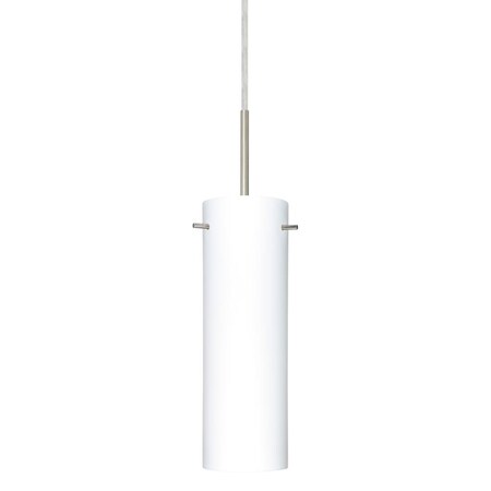 Besa Lighting Besa Copa Pendant Satin Nickel Opal Matte 1x40W B10 Medium Base 1BT-493007-MED-SN